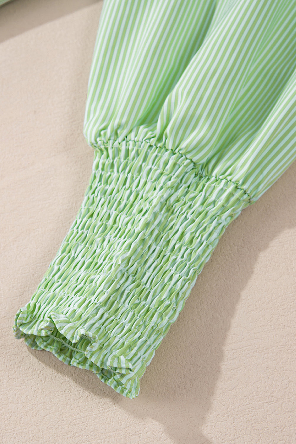 Grass Green Striped Pocket Button Up Shirt