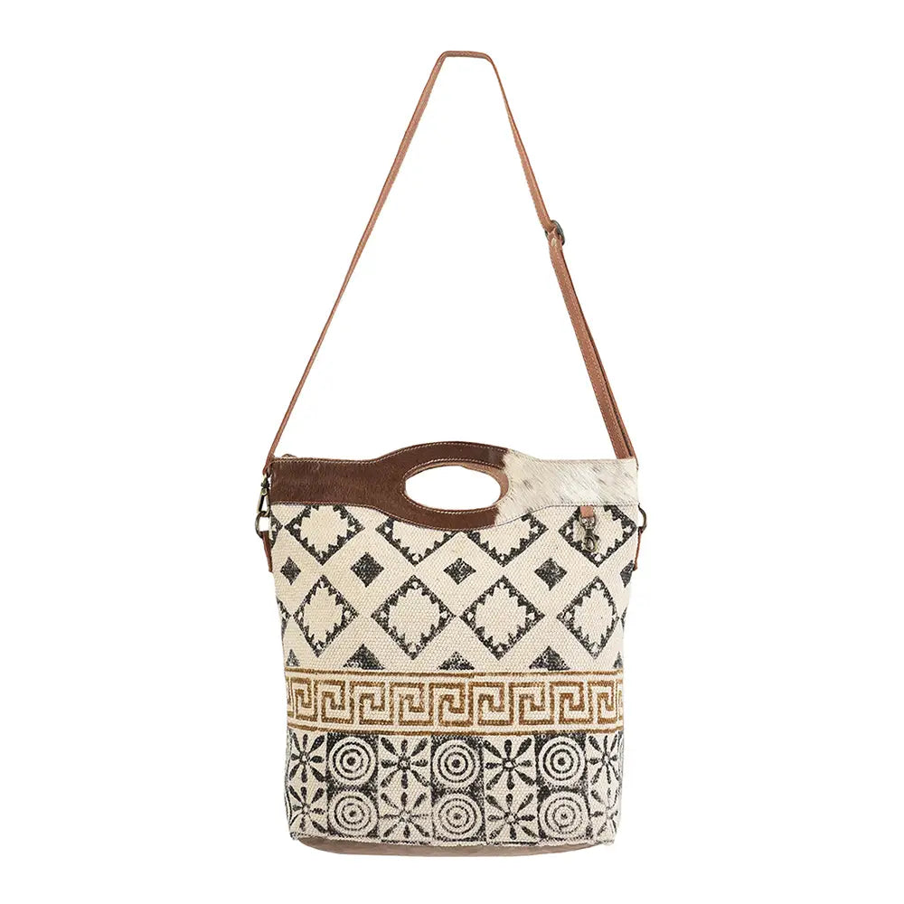 Cross Body Leather/Canvas Bag