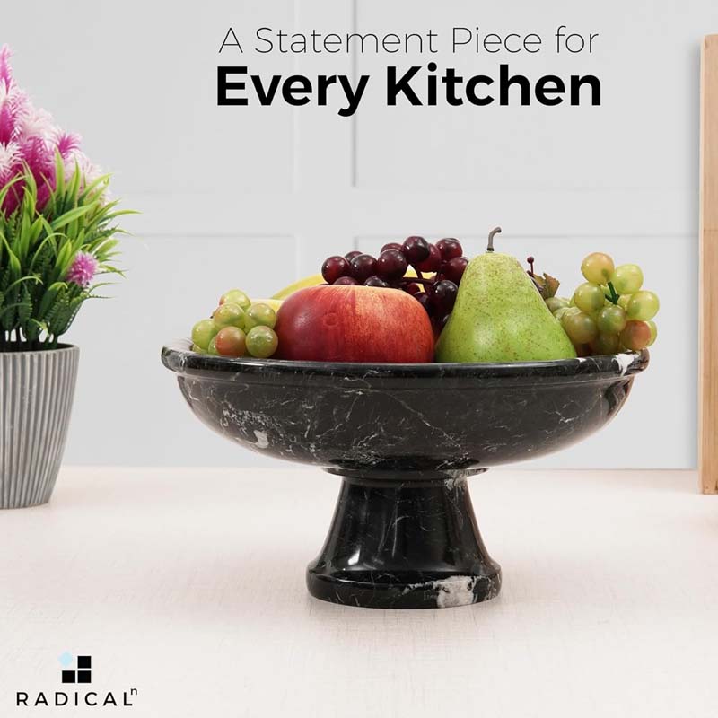 Radicaln Marble Fruit Bowl 10"x5" Inch Design A