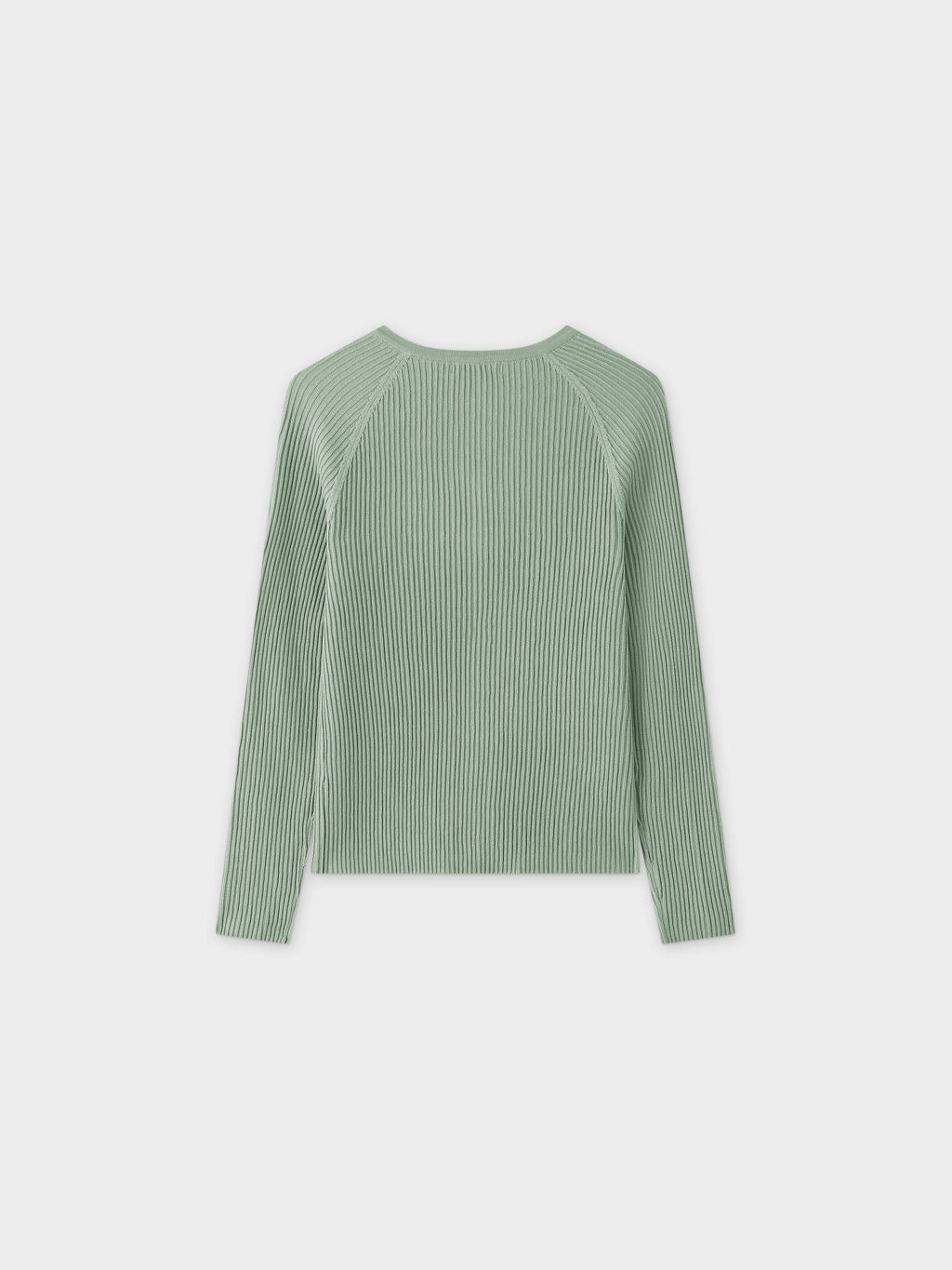 Ribbed Knit Cardigan-Seafoam-1