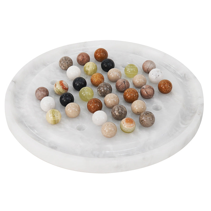 10" Marble Solitaire 2 Player Game - Board Game For Adults