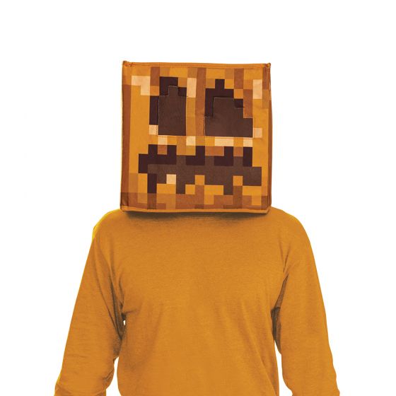 Minecraft Jack O'Lantern Block Head Headpiece Costume Mask