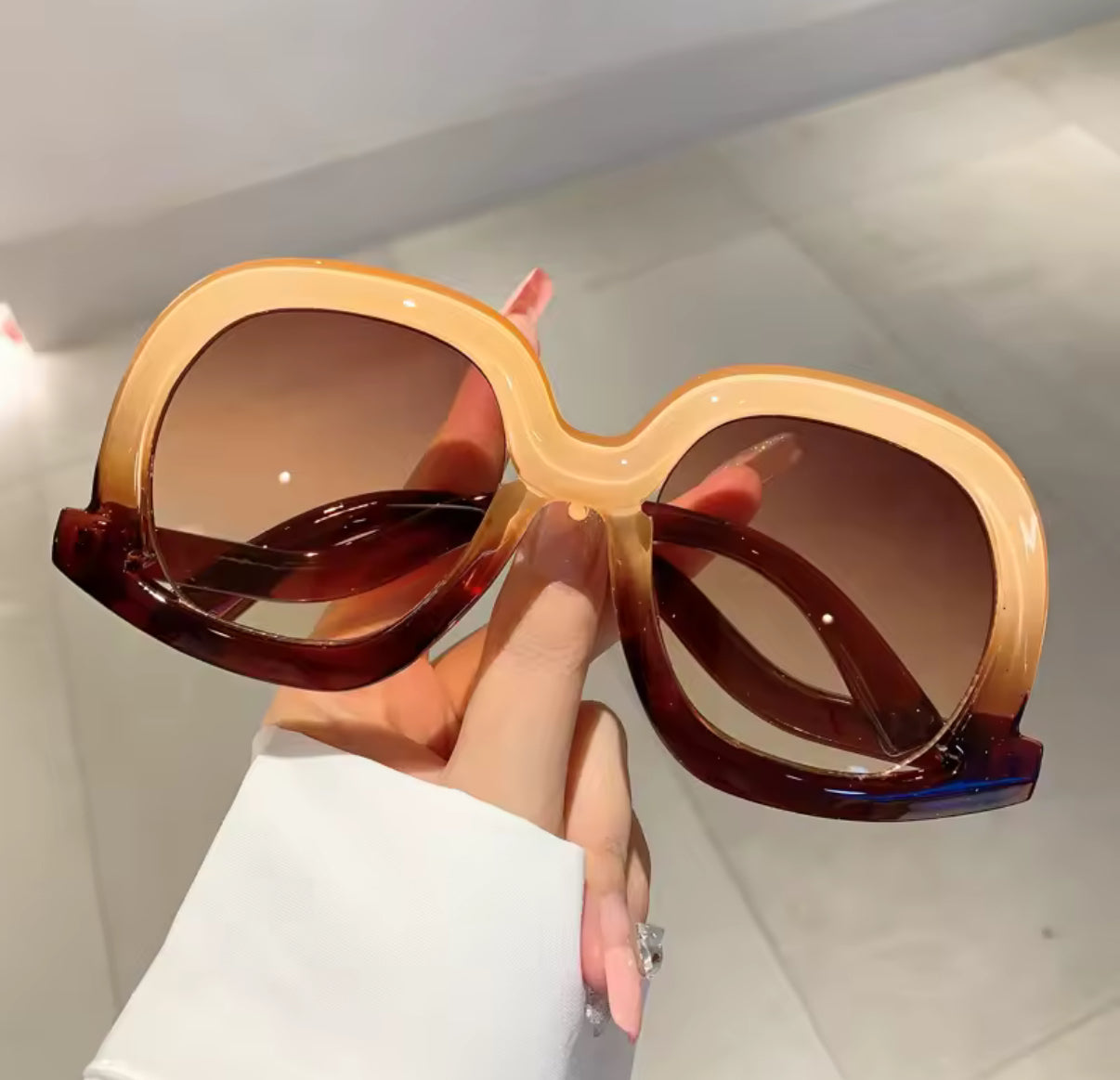 TrendyFlare Statement Sunglasses-brown-0