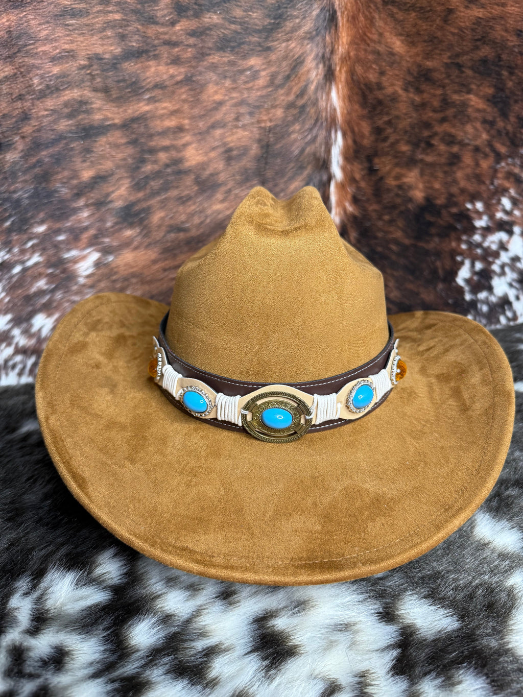 Premium Suede Cowboy Hat - Adjustable Straps Inside, Unisex Design, Size 56-58cm, Western Style, Fashionable & Functional, Shipped in a Box-0