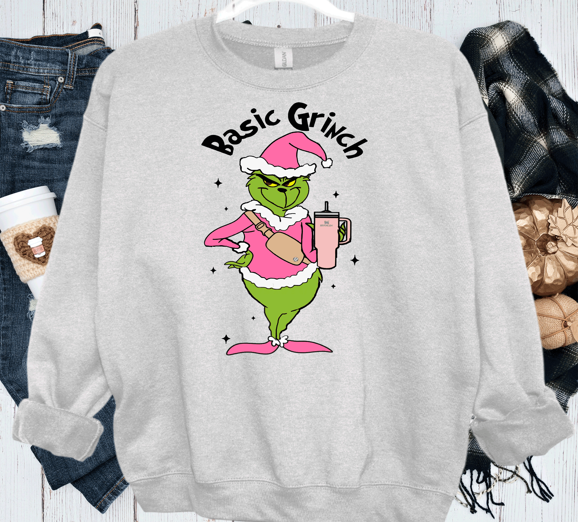 Basic Grinch Fanny pack Stanley Cup Pink Grinch Funny Christmas Grinch Shirt
