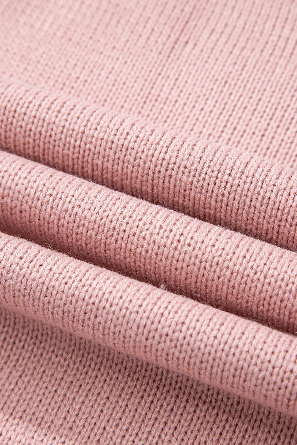 Pink Sweet Bow Drop Sleeve Round Neck Sweater