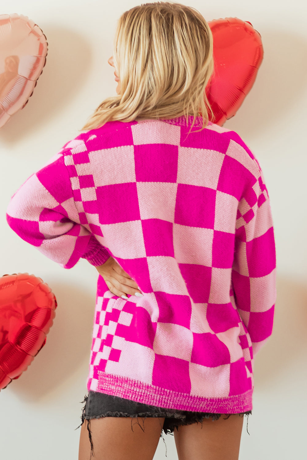 Brynlee Checkered Cardigan-1
