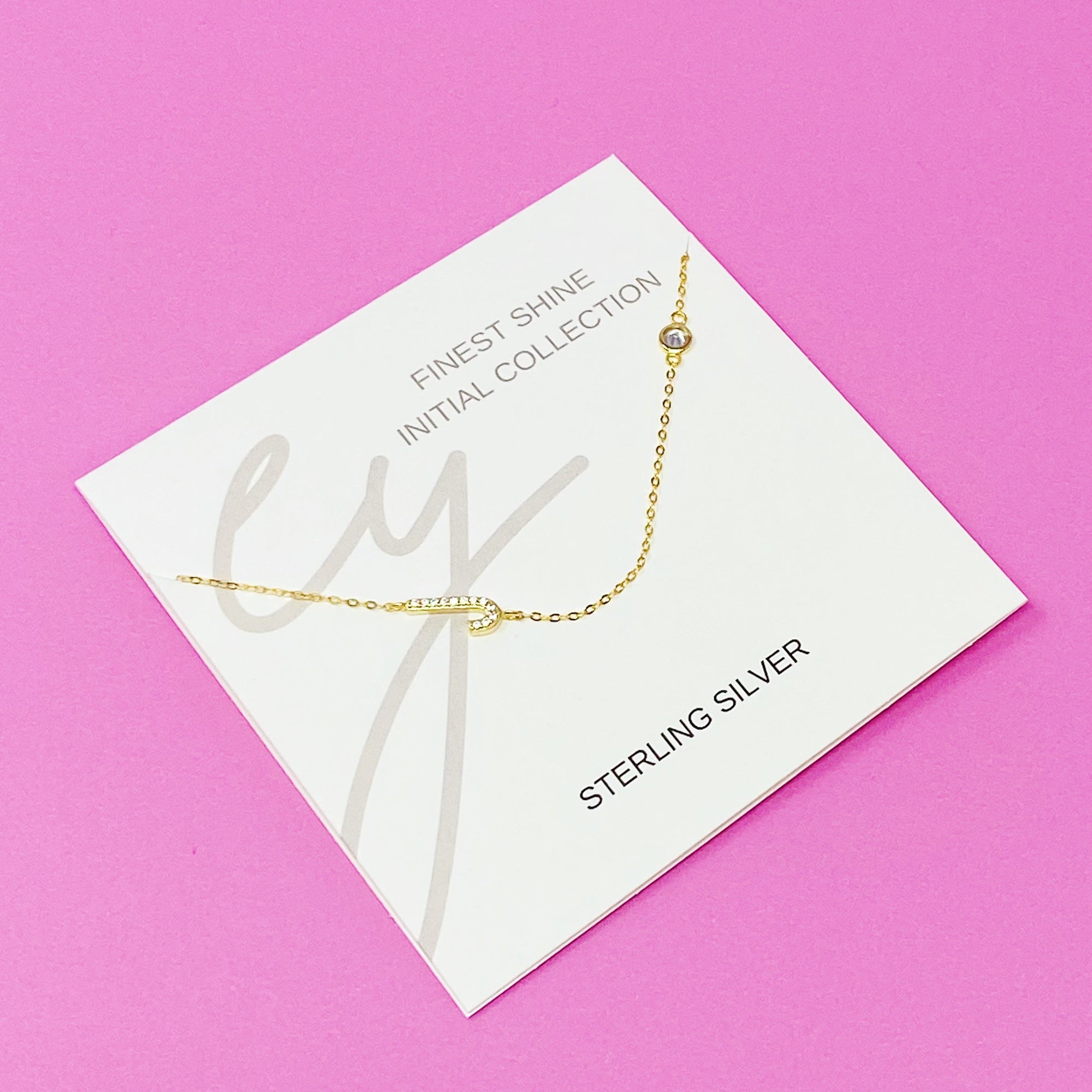 Finest Shine Initial Sterling Silver Necklace-12