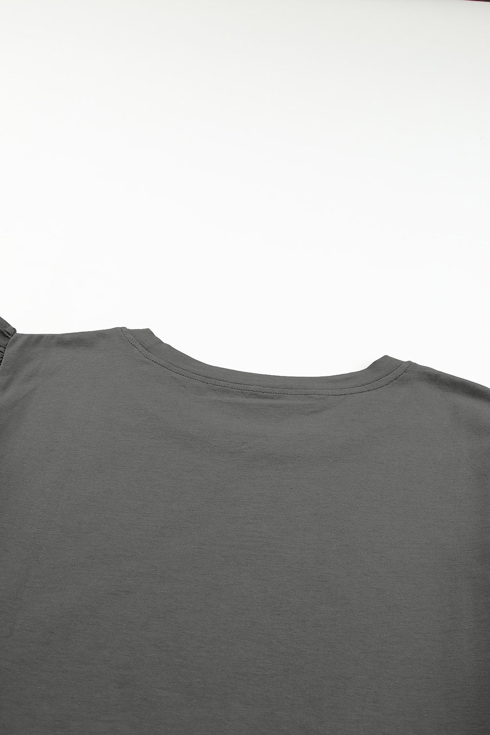 Gray Plus Size Flutter Sleeve Top