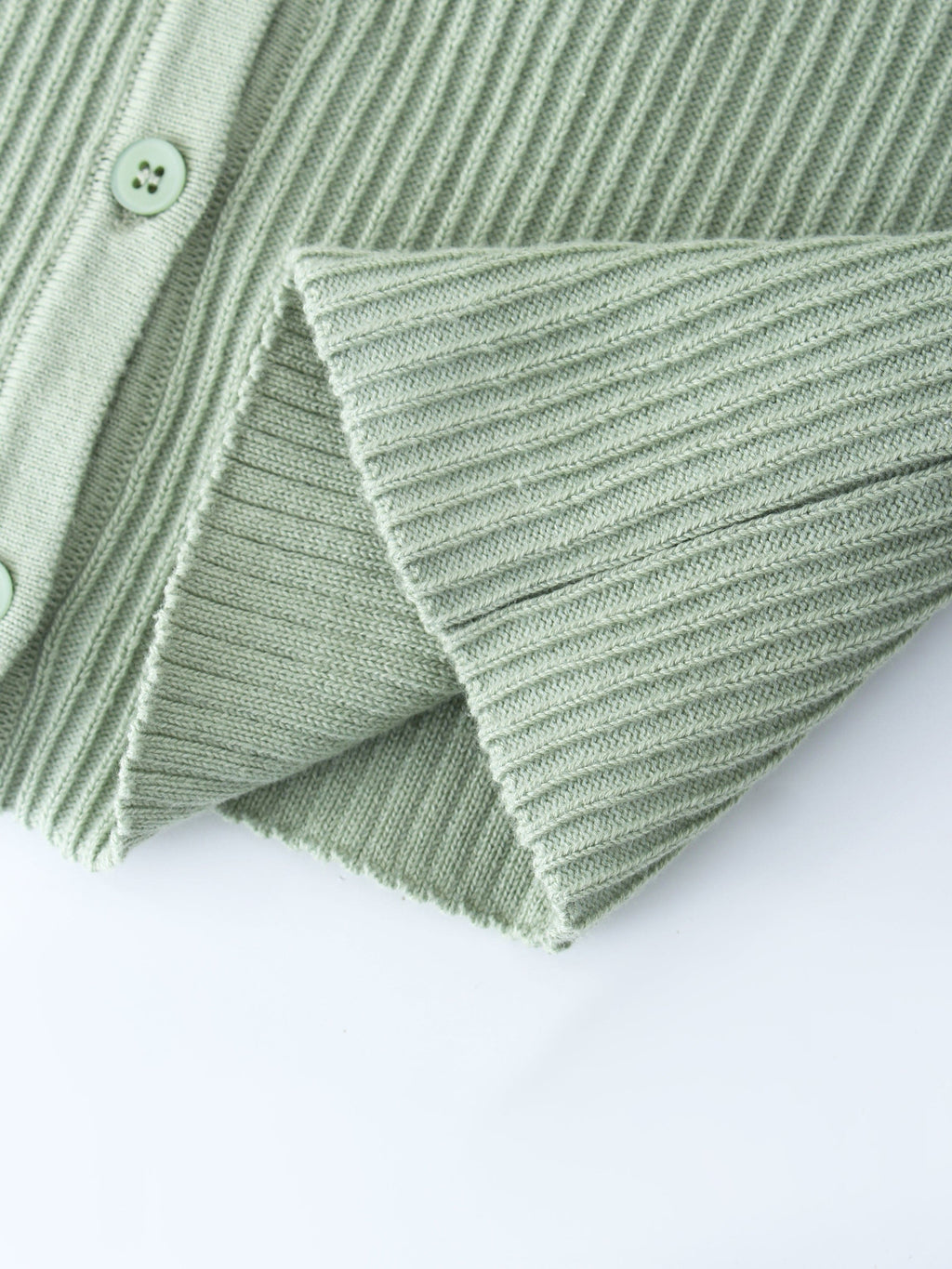 Ribbed Knit Cardigan-Seafoam-4