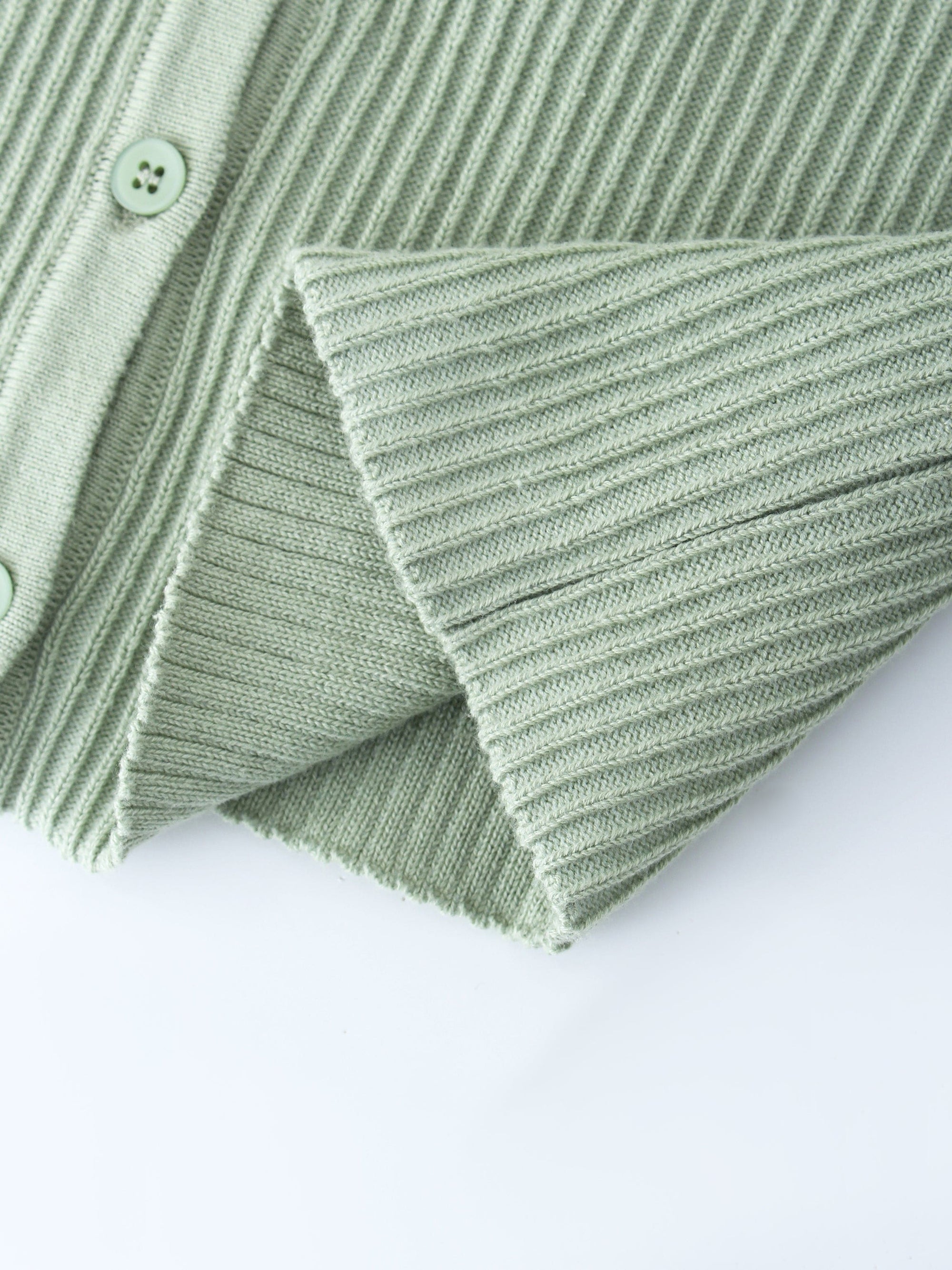 Ribbed Knit Cardigan-Seafoam-4