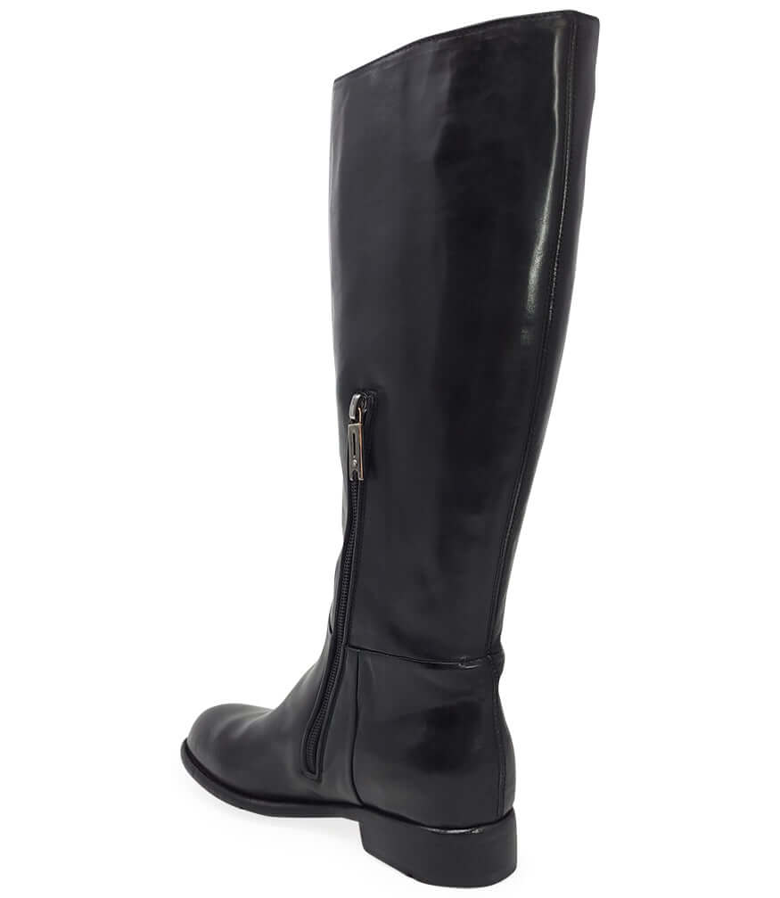 Black Flat Knee High Boot