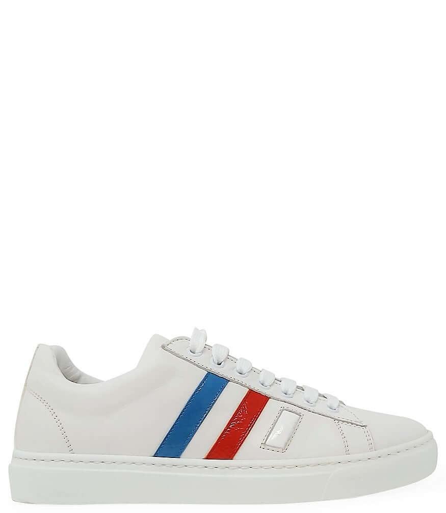 White Leather 3 Stripe Womens Sneaker