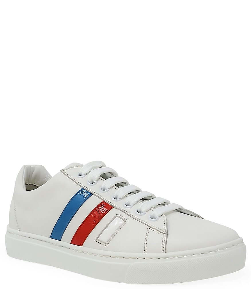White Leather 3 Stripe Womens Sneaker