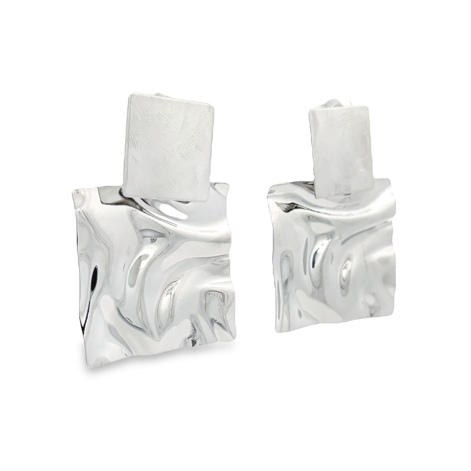 Square Minimalist Stud Earrings (J255)-2