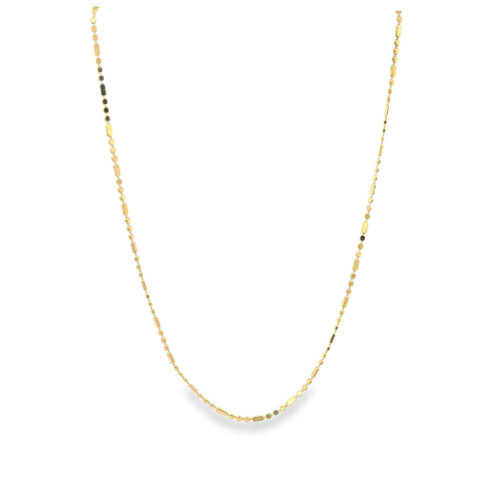 1mm Flat Beaded Bar Bracelet   (I376A)-1