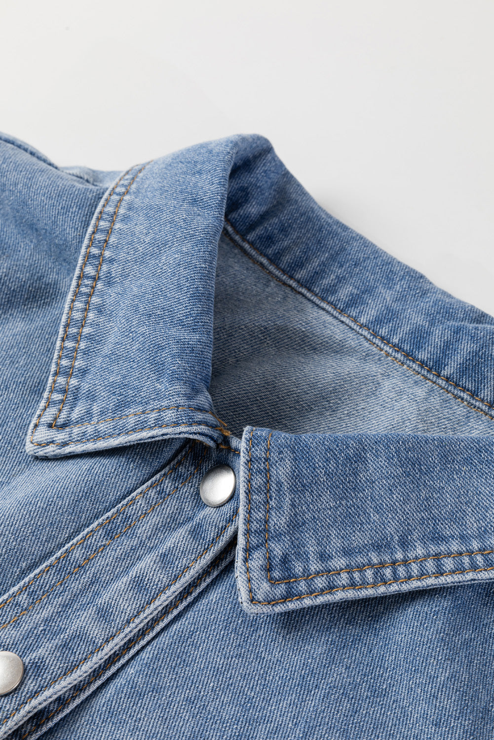 Beau Blue Leopard Patchwork Plus Size Denim Jacket