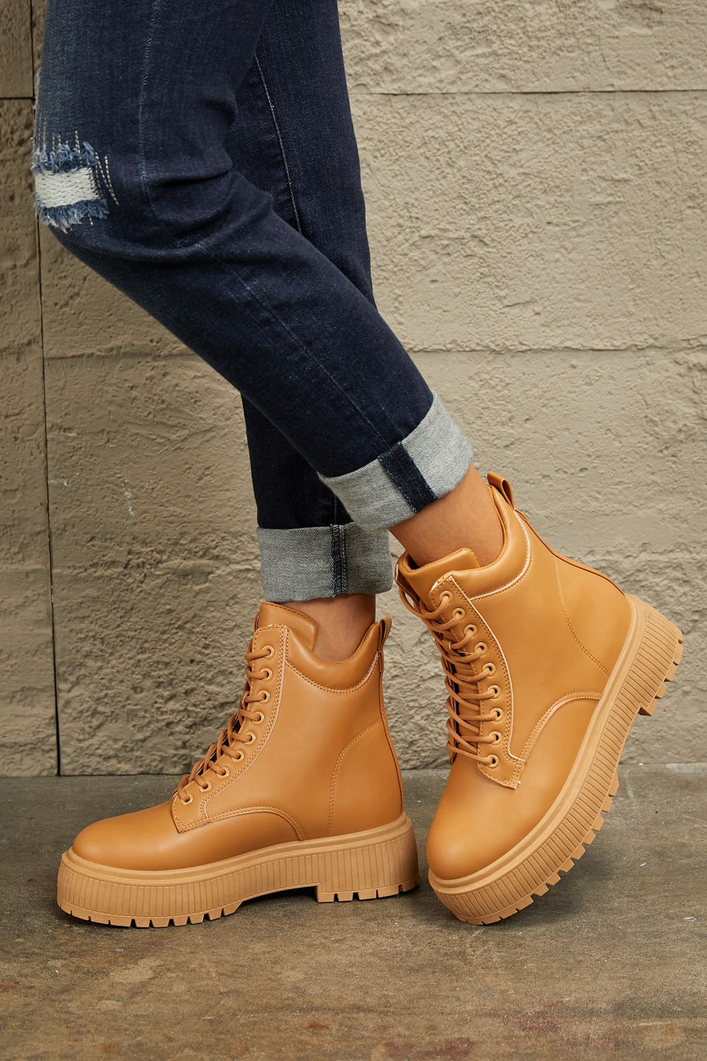 East Lion Corp Platform Combat Boots-2