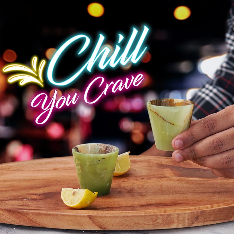 2” Marble Shot Glasses For Drinking Wine, Beer & Vodka