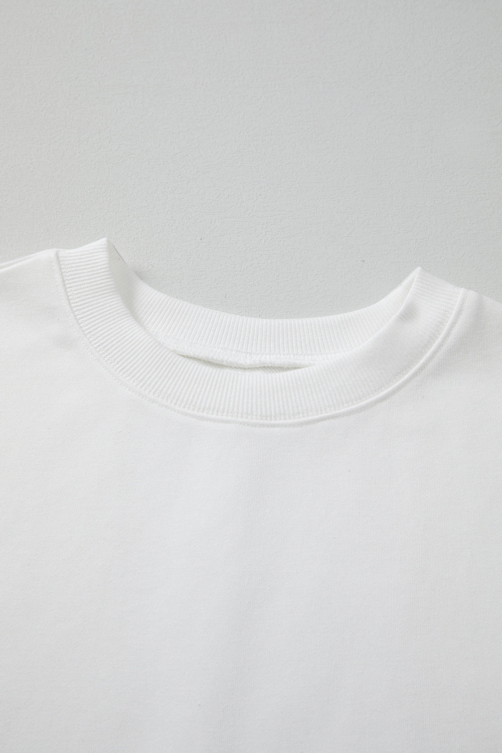 White Floral Dotted Print Patchwork Sleeve High Low Sweatshirt