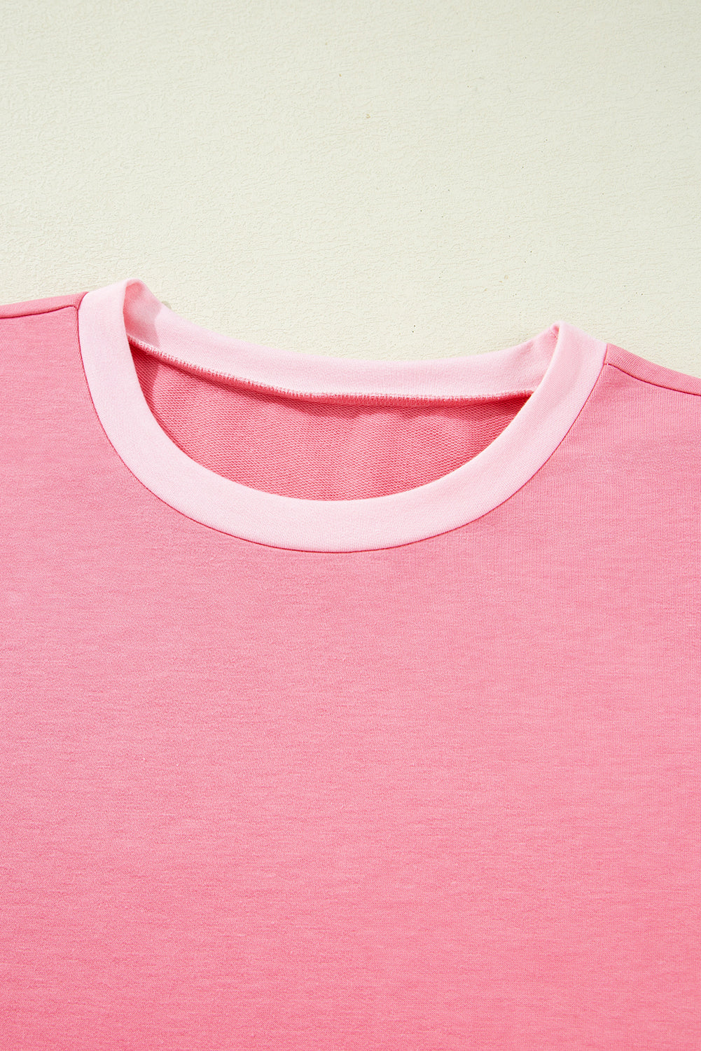 Peach Blossom Color Block Patchwork Plus Size Top