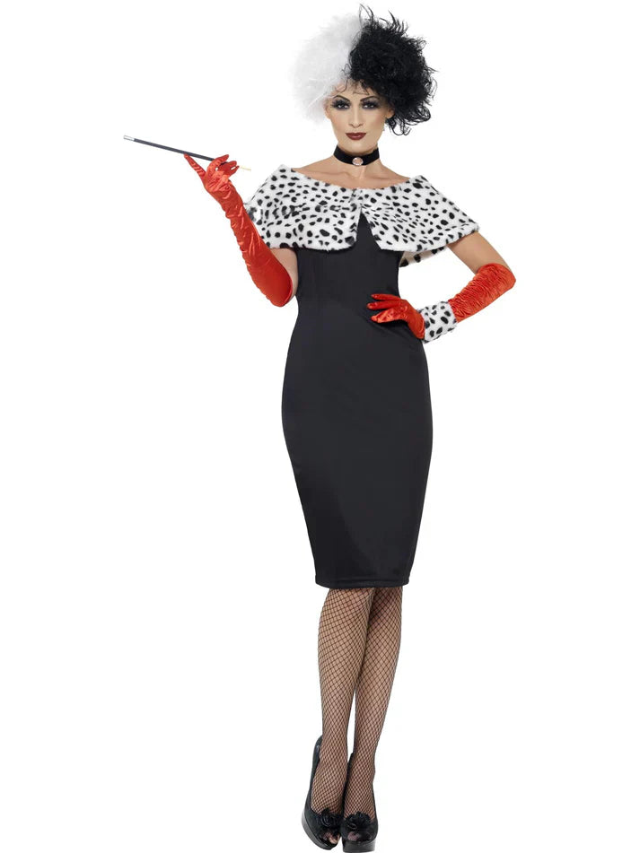 Womens Cruel Evil Madam Dalmatian Costume