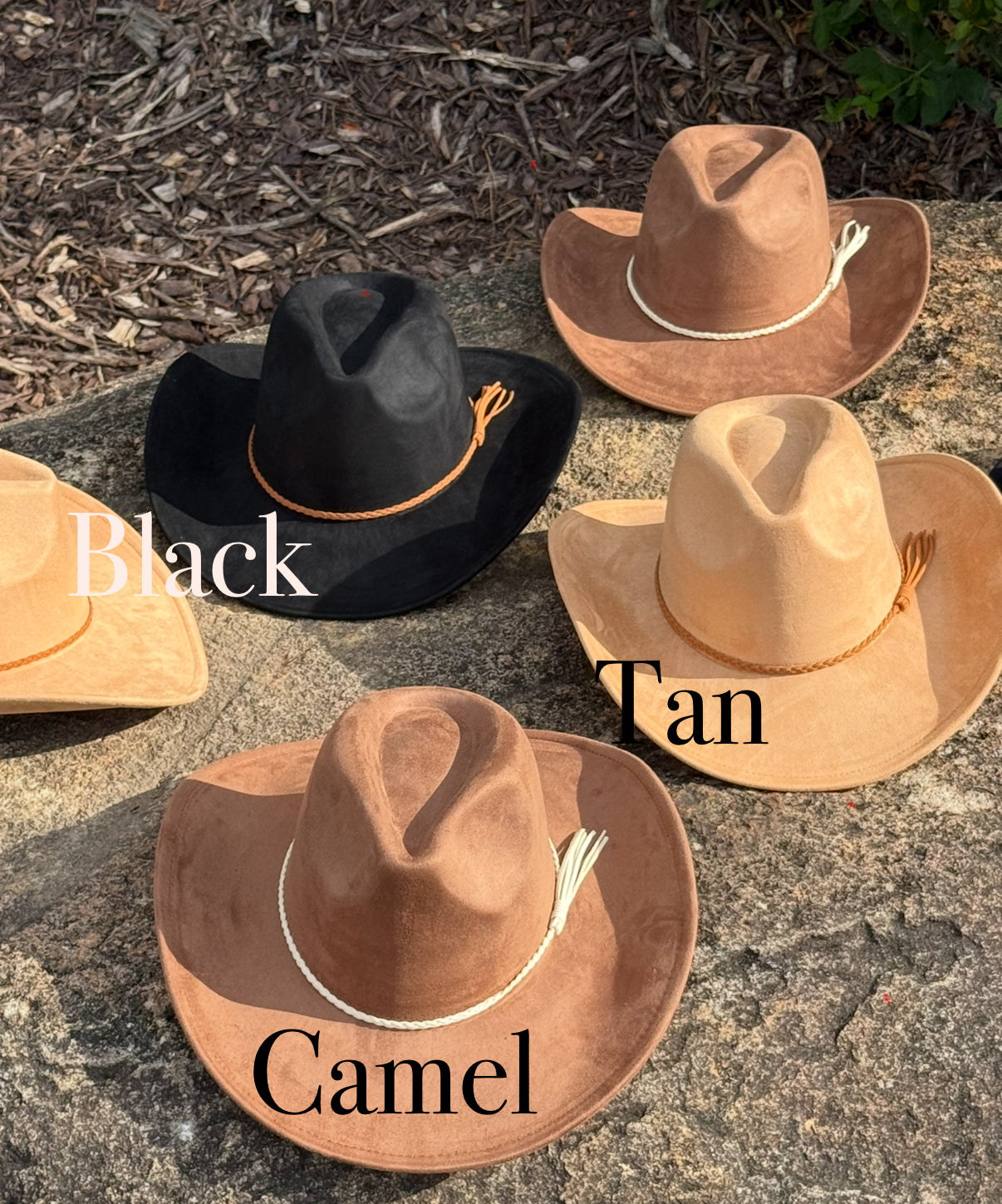 Premium Suede Cowboy Hat XL - Adjustable Fedora Style Rodeo Hat for Men & Women 60-61cm Size with 10cm Brim & 12cm Height-2