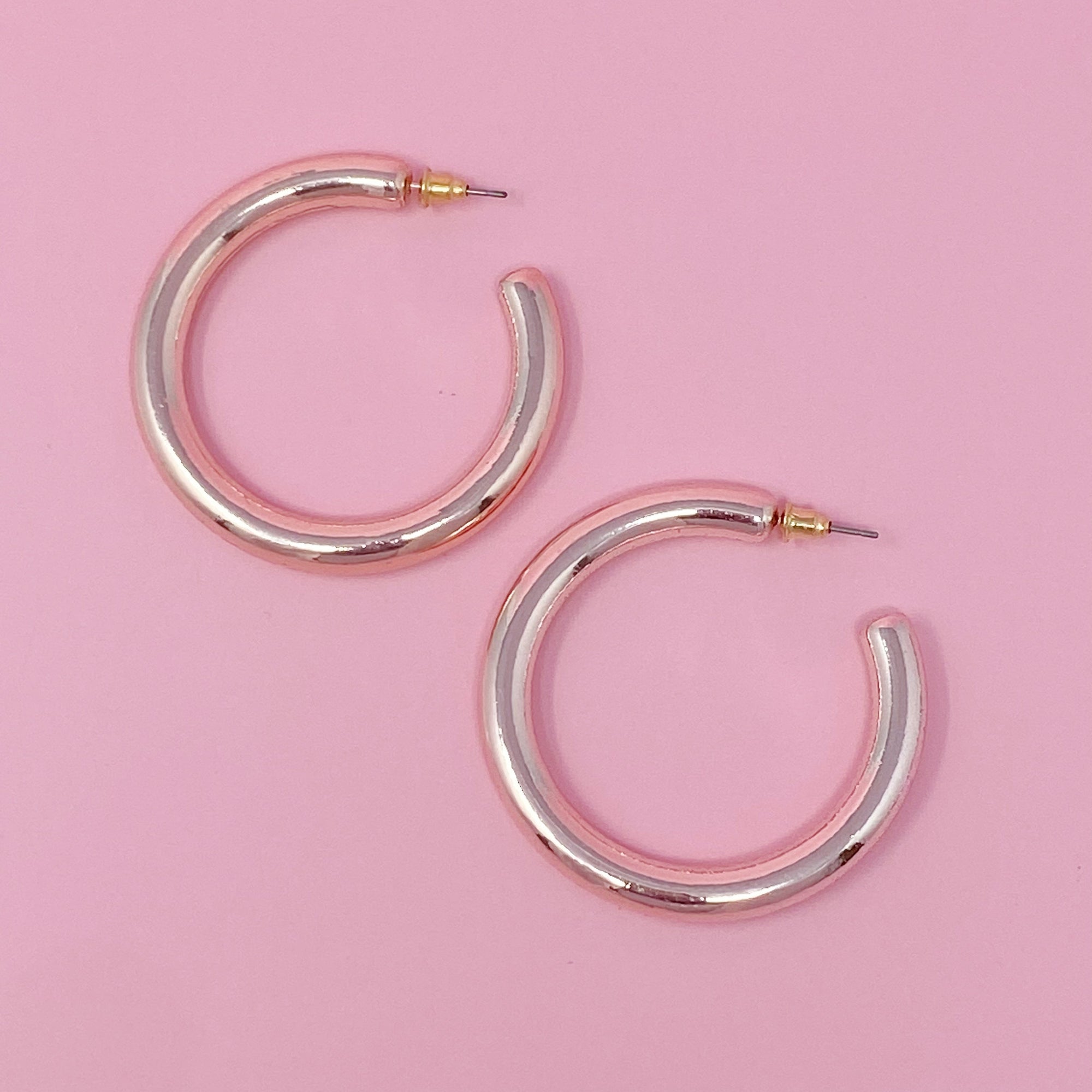 Colored Tube Hoop Earrings-4