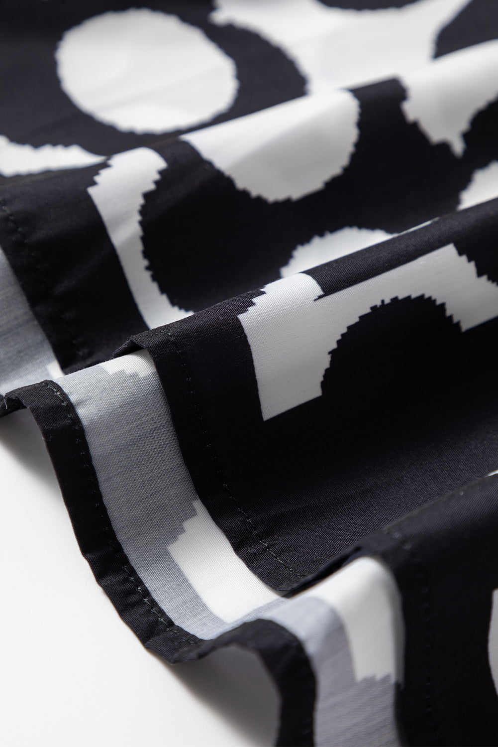 Black Geometric Print Sleeveless Top