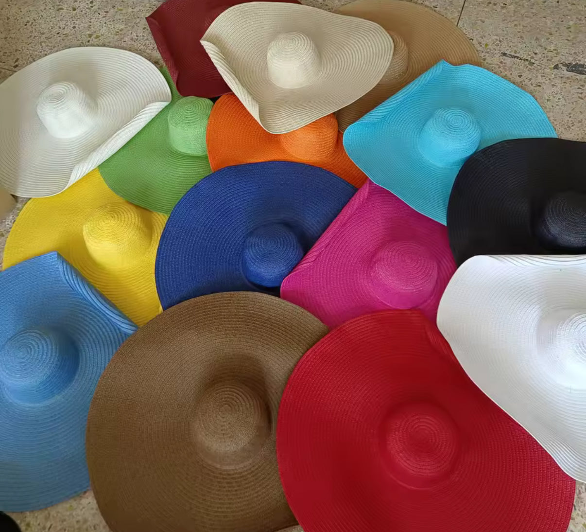 Jumbo floppy Beach hat- yellow-1