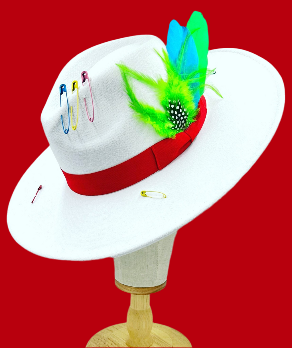 Luxury  Bow Tie Fedora Hat -Prism-0