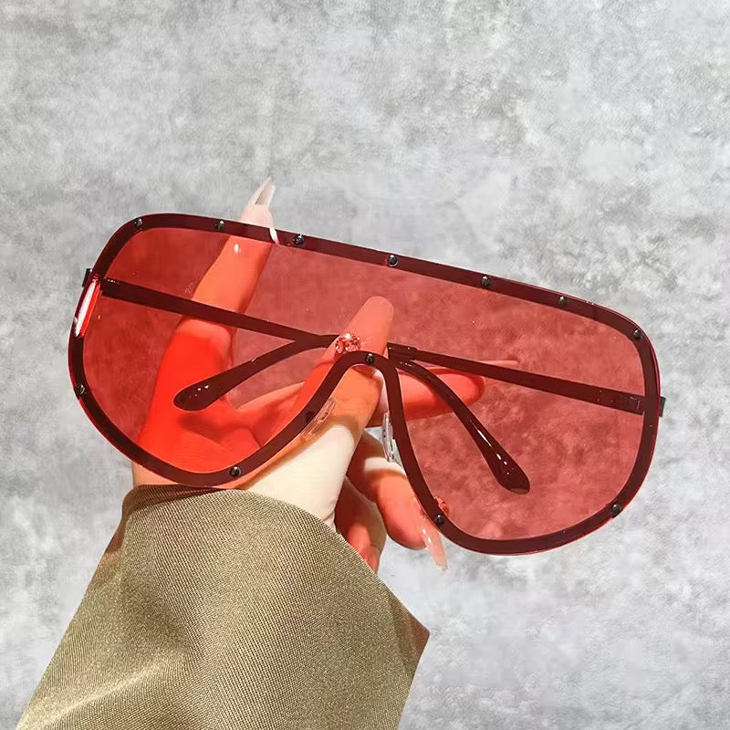 TrendyFlare Statement Sunglasses-red-0