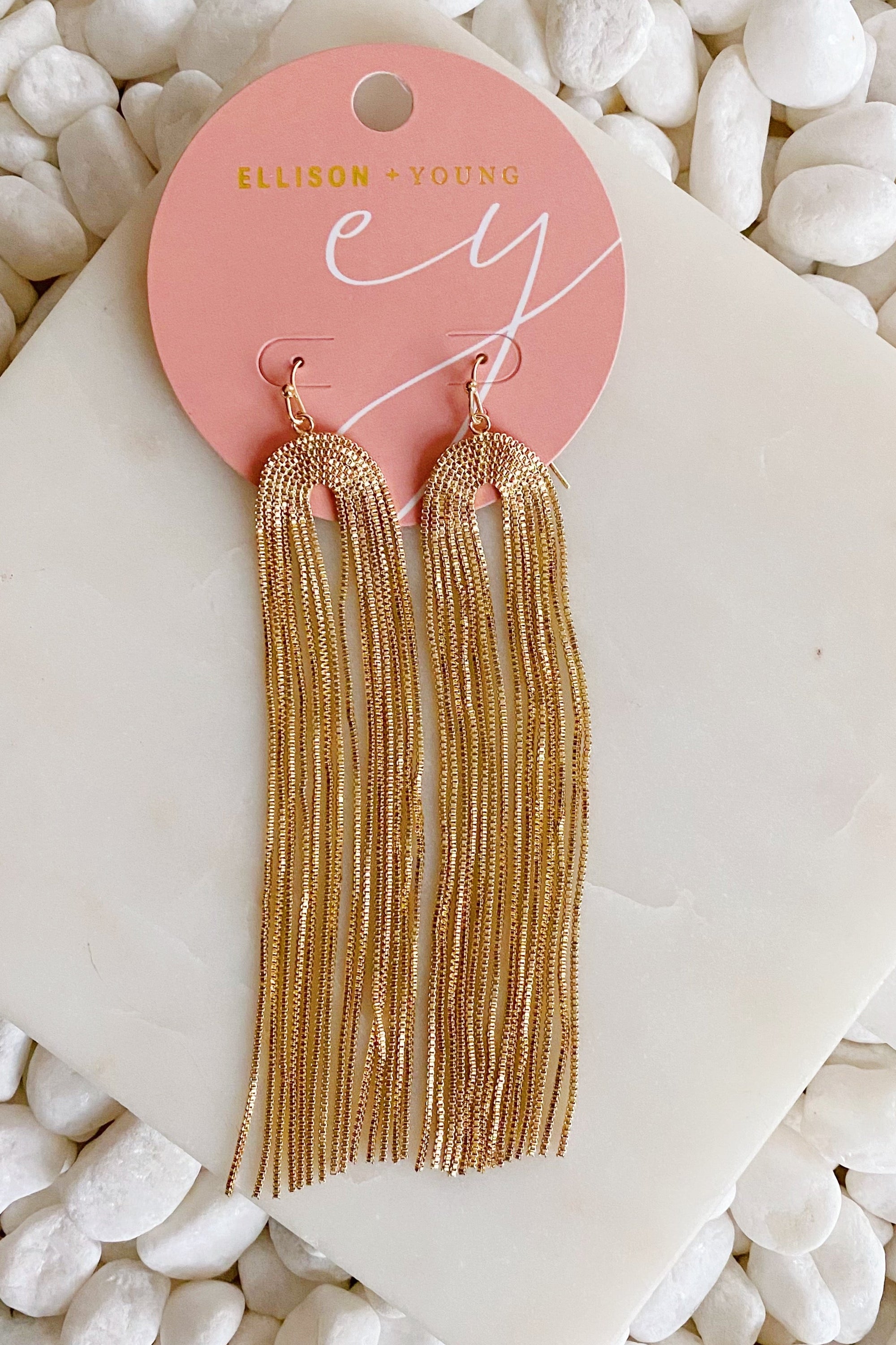 Strands Of Chain Drop Earrings-3