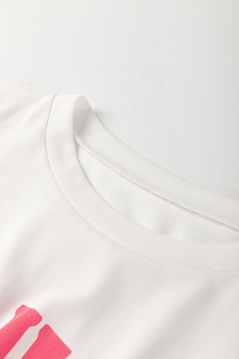 White FLOWER MARKET Letter Graphic T Shirt