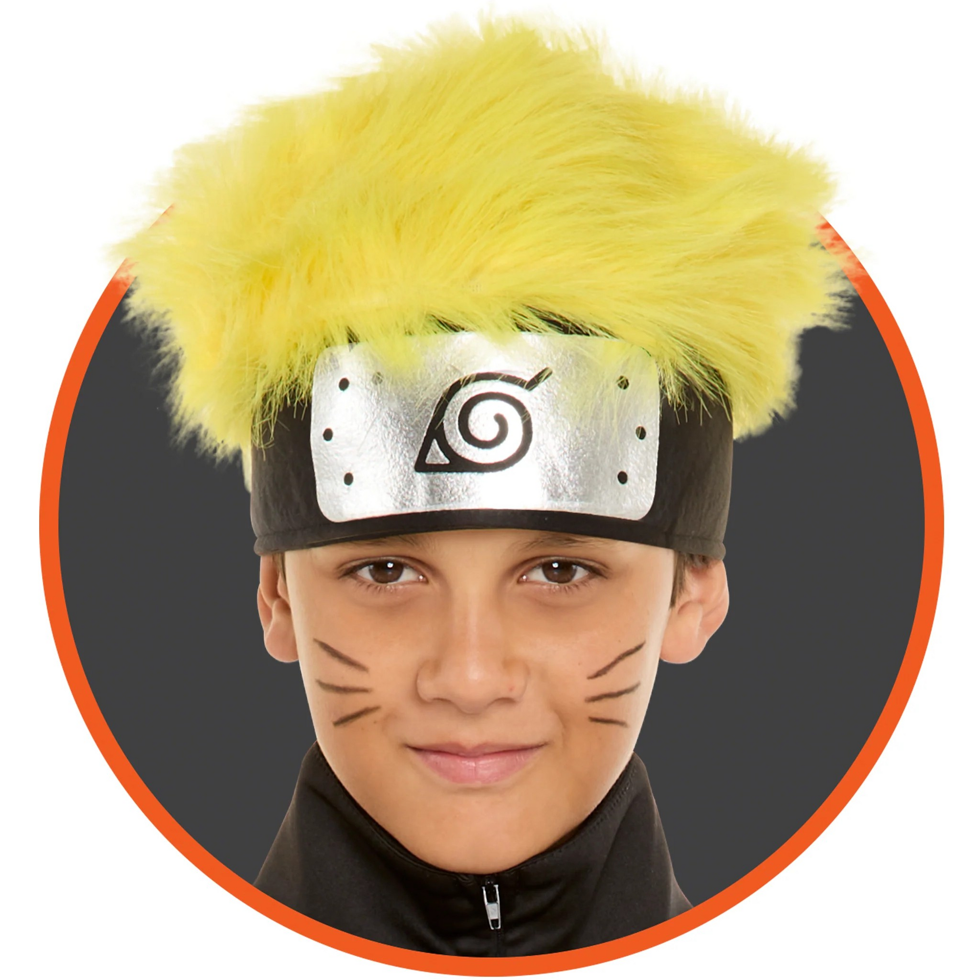 Kids Naruto Shippuden Kakashi Headpiece Wig