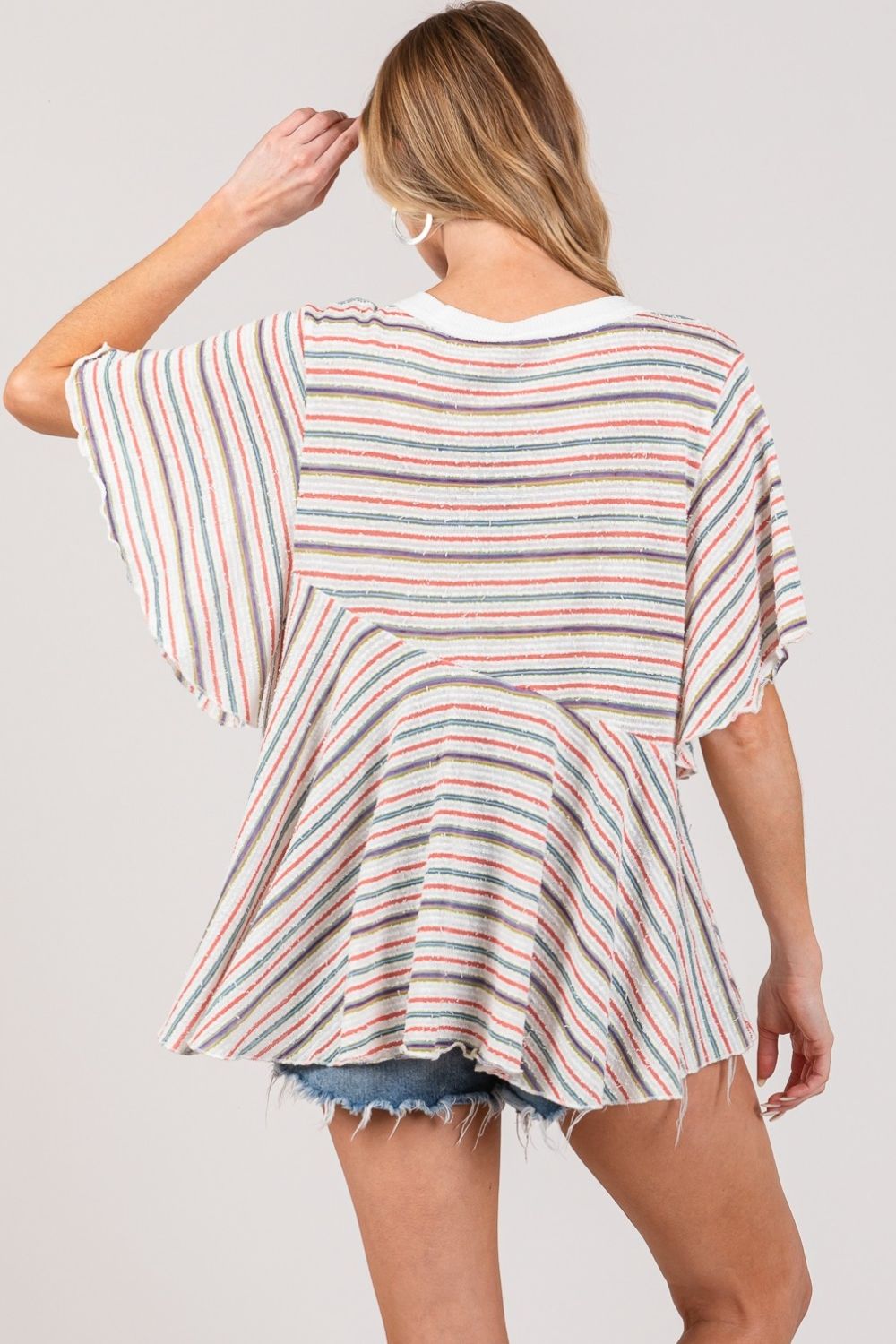 SAGE + FIG Full Size Round Neck Stripe Top-1