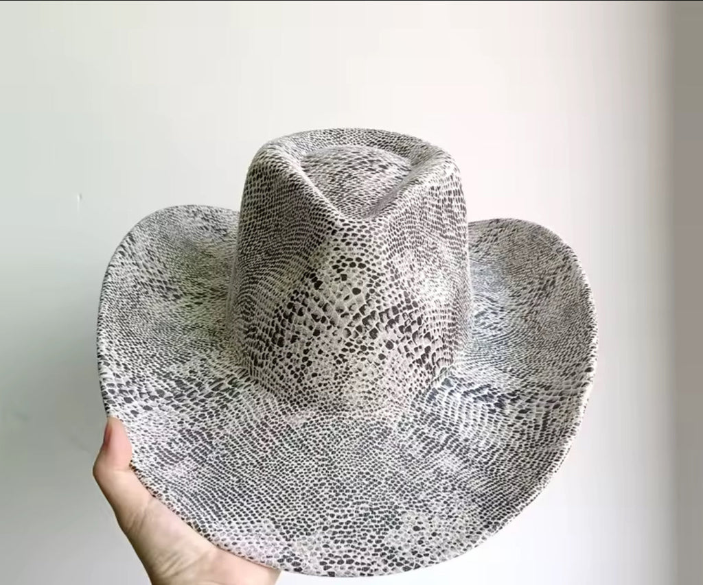 Snake Print Cowboy Hat-1