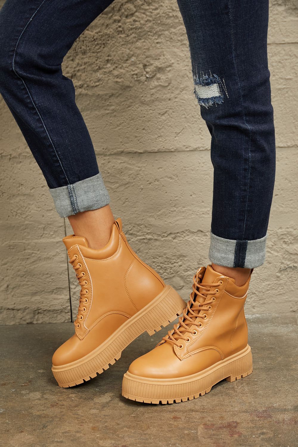 East Lion Corp Platform Combat Boots-3