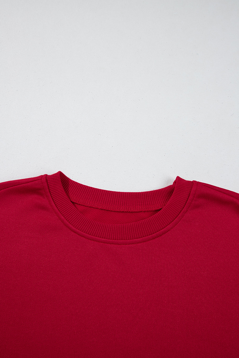Fiery Red Sweet Bowknot Round Neck Sweatshirt