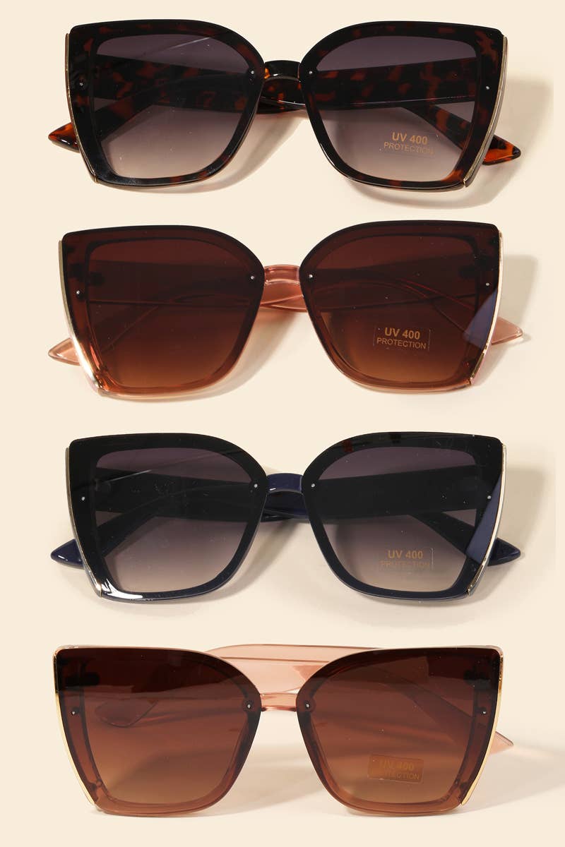 Luxe Oversized Square Sunglasses – Multiple Colors