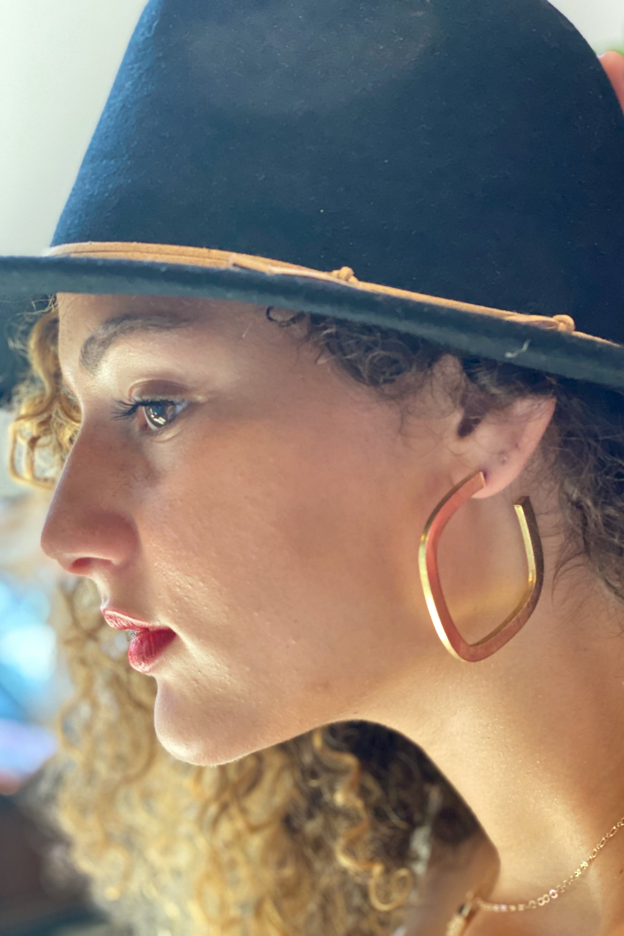 Overall Luxe Square Hoop Earrings-2