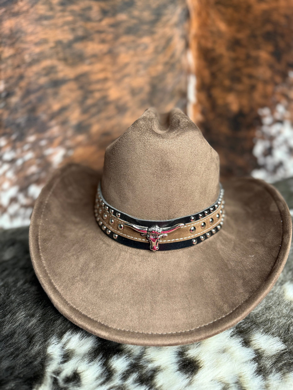 Premium Suede Cowboy Hat - Adjustable Straps Inside, Unisex Design, Size 56-58cm, Western Style, Fashionable & Functional, Shipped in a Box-0