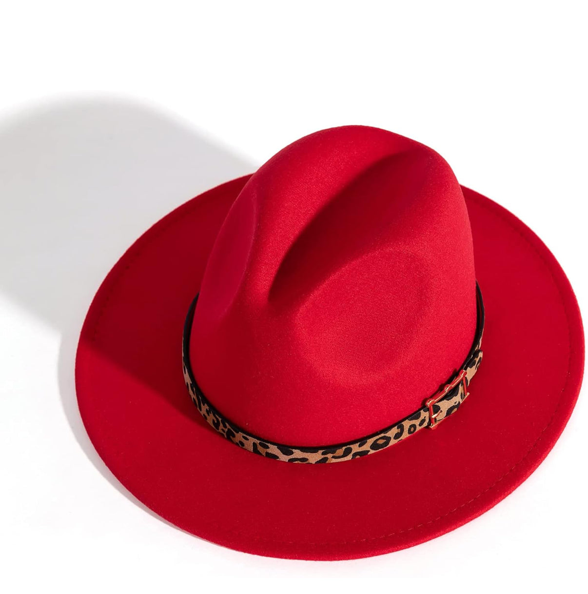 Leopard belt Fedora Hat-0