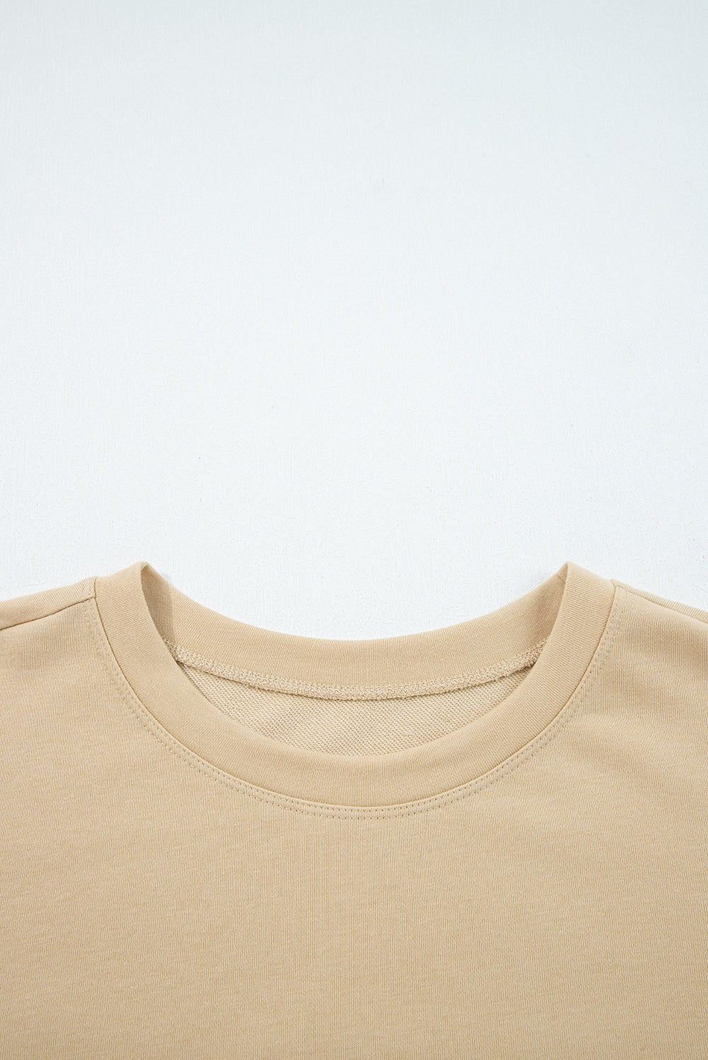 Laurel Green Exposed Seam Contrast Texture Patchwork Plus Size Drop Shoulder Pullover