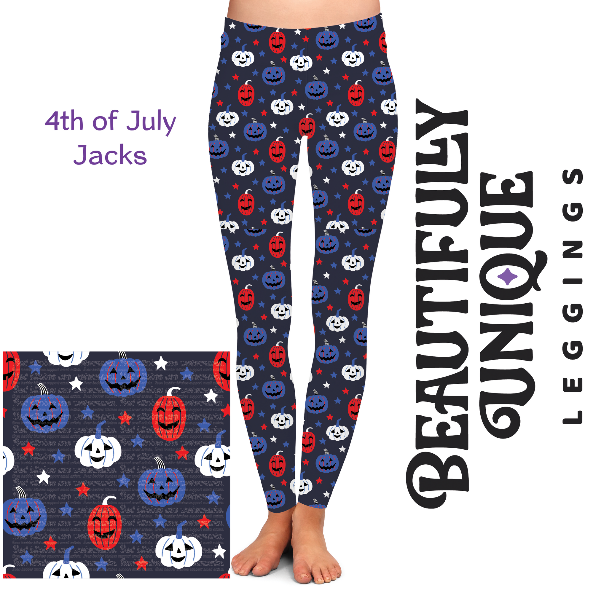 4th of July Jacks (Exclusive) - High-quality Handcrafted Vibrant Leggings