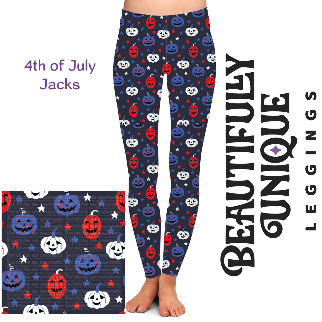4th of July Jacks (Exclusive) - High-quality Handcrafted Vibrant Leggings