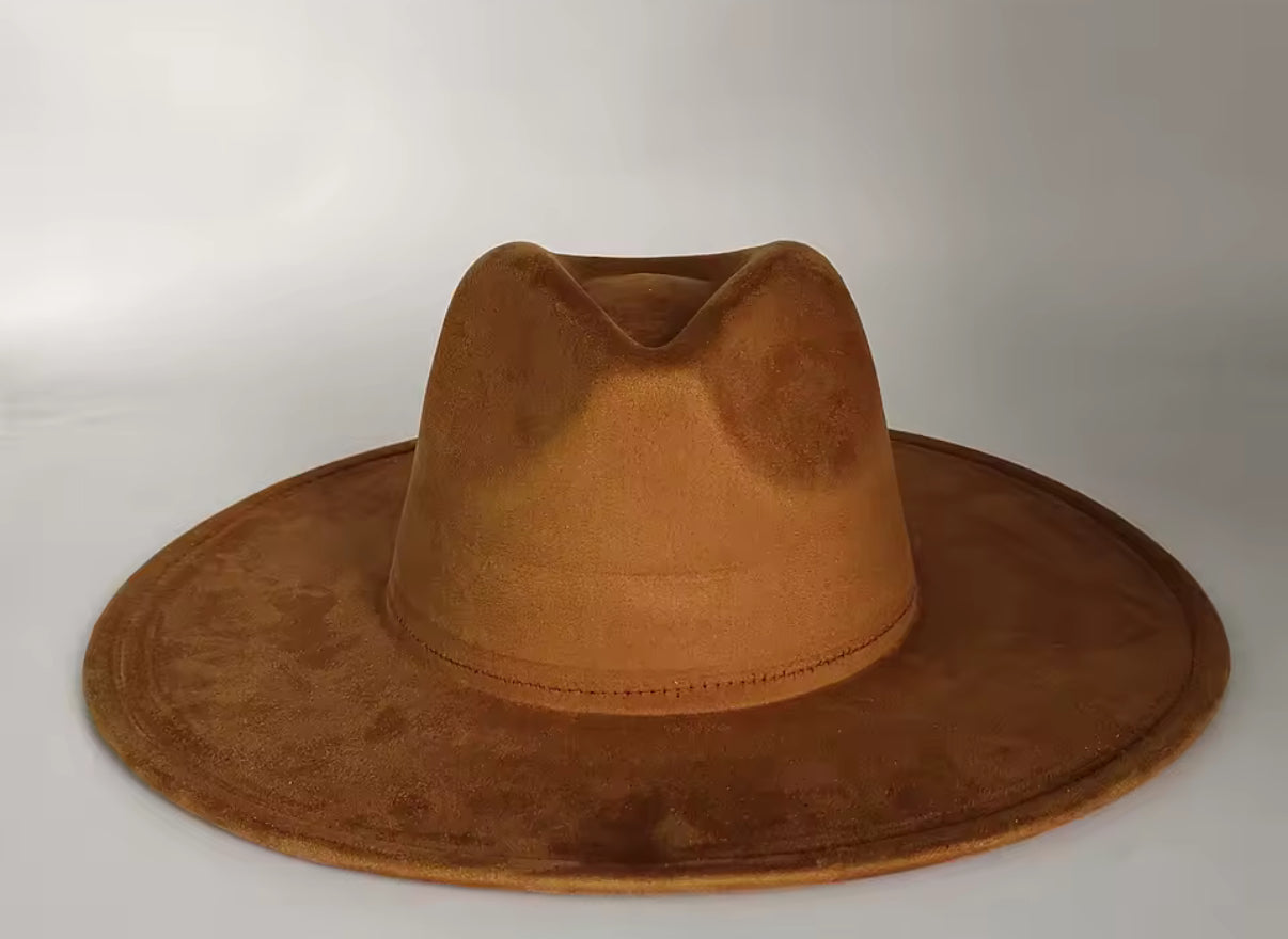 Twistme Suede wide brim Fedora-1