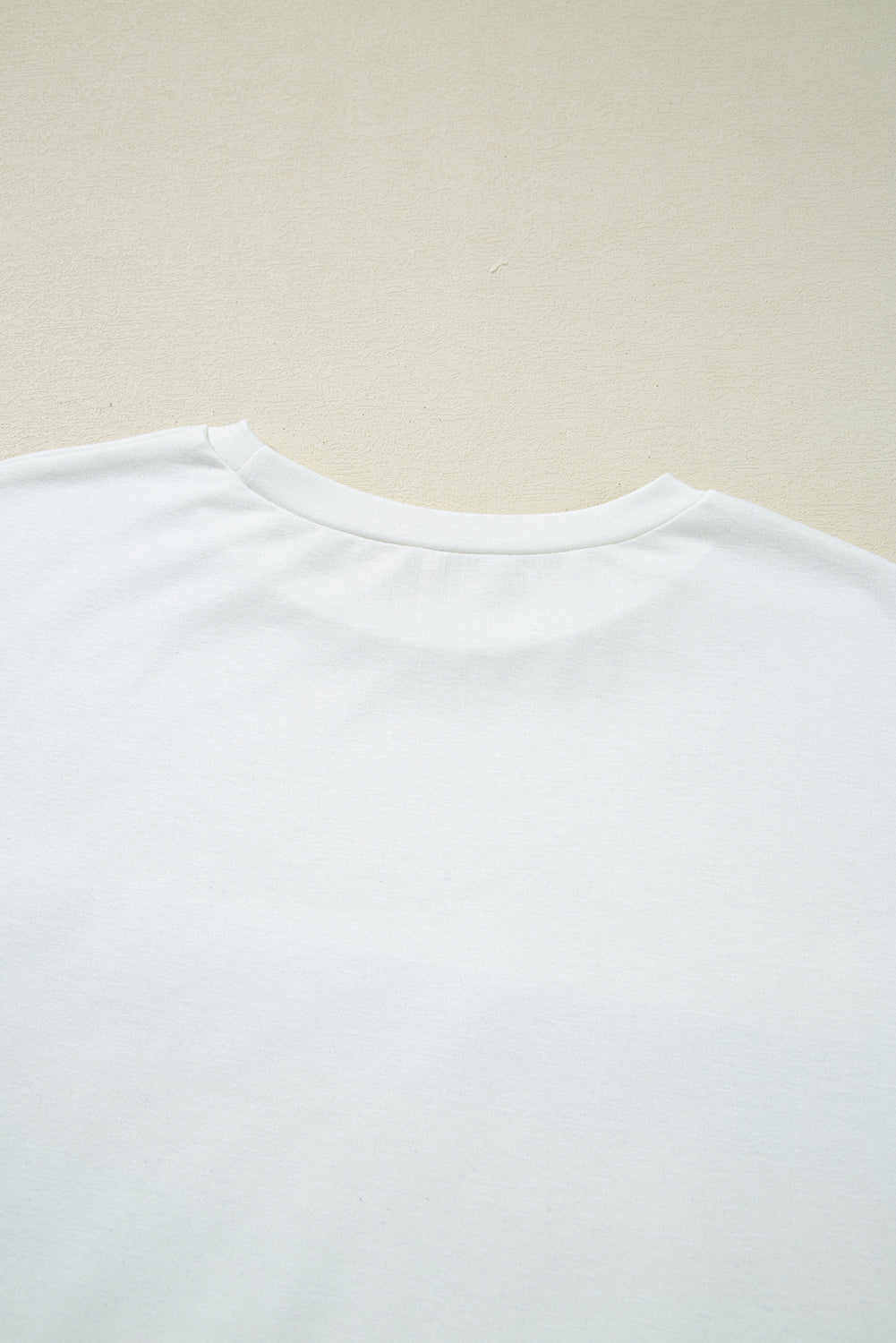 White Sequin Stripes Patchwork Mardi Gras Crew Neck T Shirt