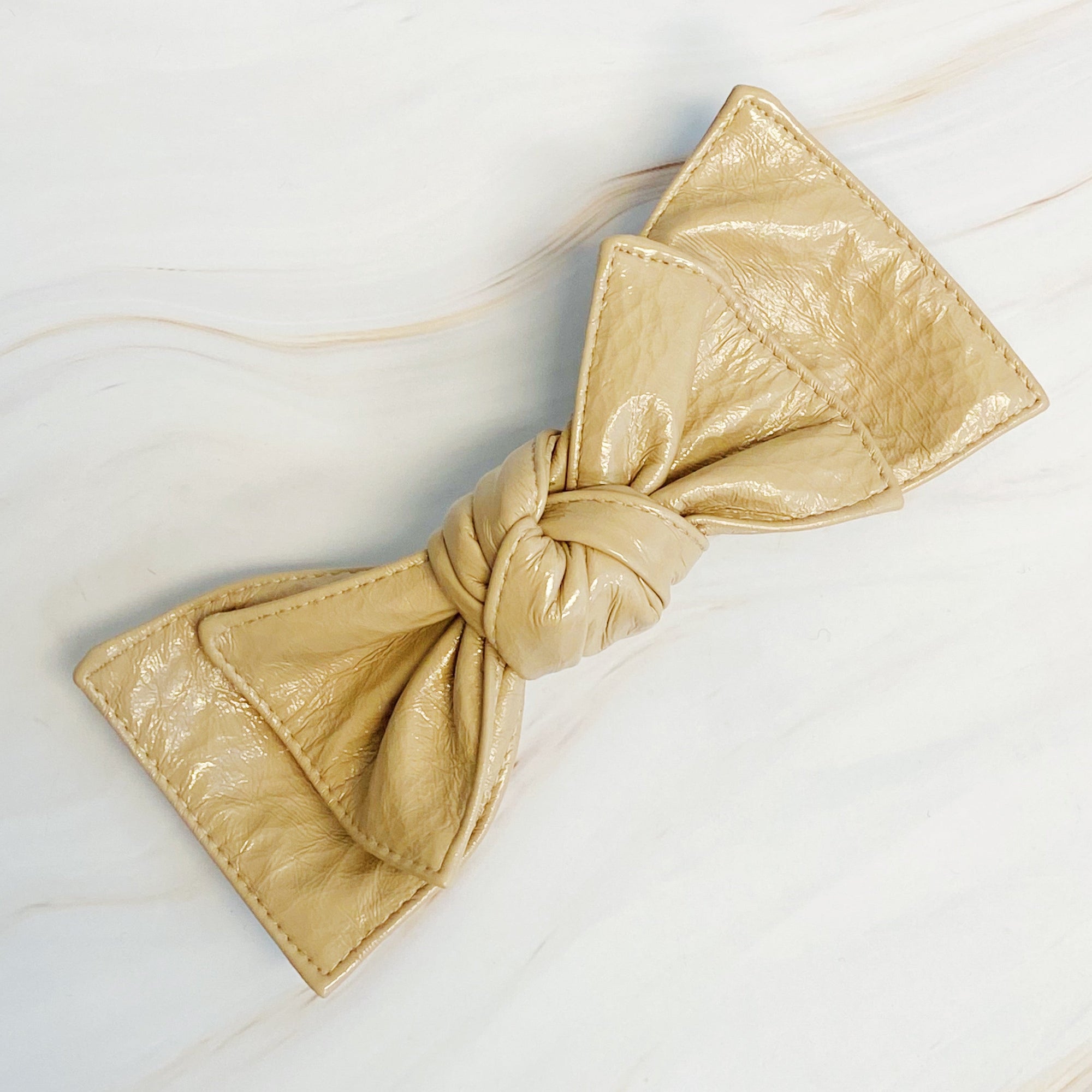 Patent Double Bow Hair Clip-6