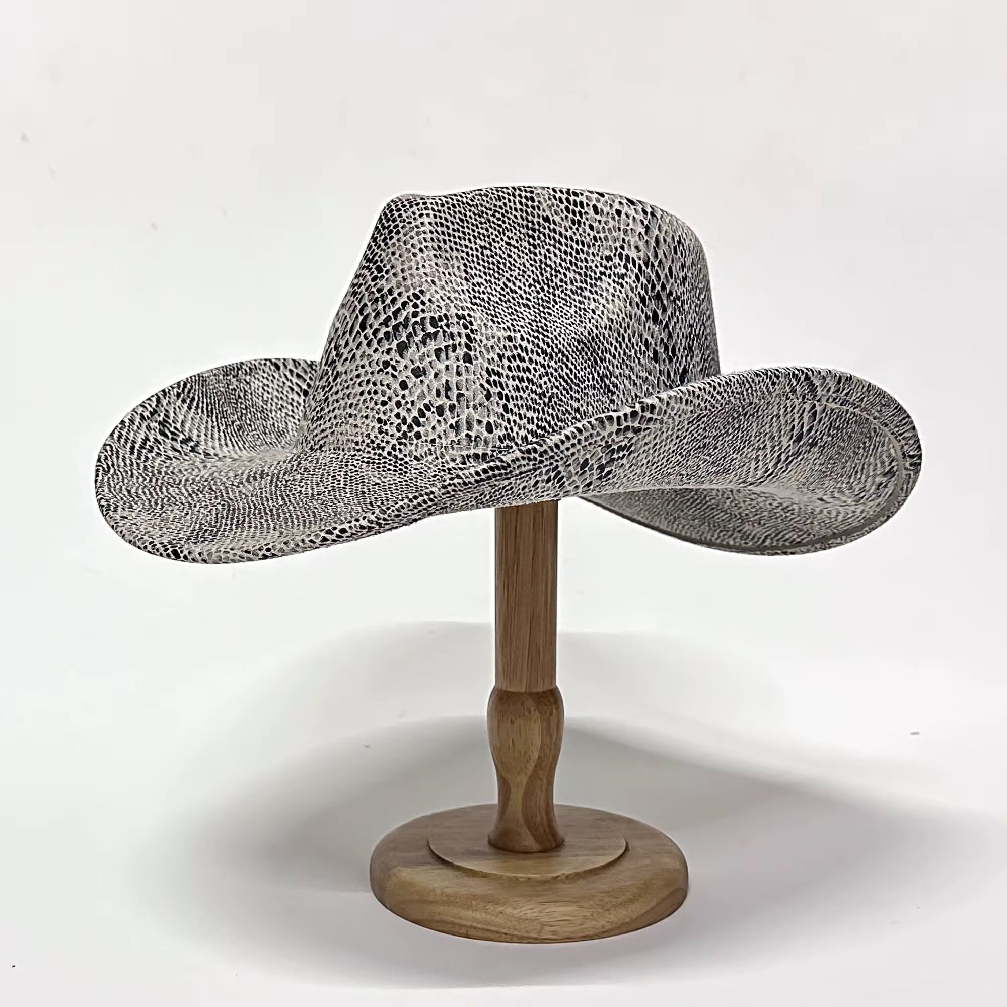 Snake Print Cowboy Hat-0
